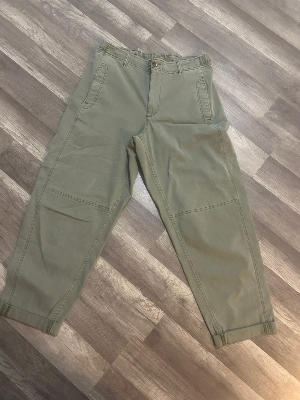 Old Navy Women's Pants High-Waisted Slouchy Balloon Green - Size Large
